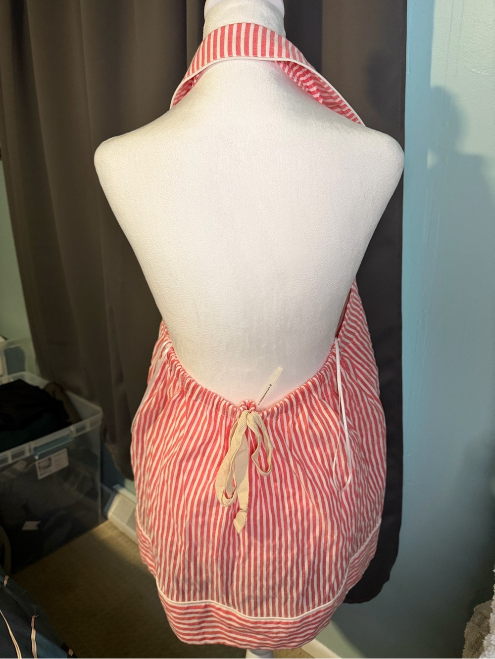 Anthropologie Button front swing halter blouse, med, great condition - Picture 4 of 5